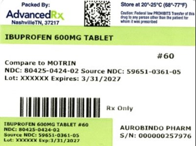 Ibuprofen 600mg #60 (Ibuprofen 600mg 80425 0424 02)